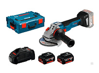Картинка Угловая шлифмашина Bosch GWX 18V-10 Professional 06017B0102 (с 2-мя АКБ, кейс)