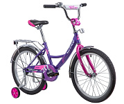 Картинка Детский велосипед Novatrack Vector 20 (фиолетовый/розовый, 2019)