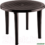 Картинка Стол Элластик-Пласт Элластик Круглый 95x95x74 (шоколадный)