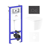 Картинка Унитаз Lavinia Boho Relfix Aveo Rimless 6 в 1 75110253 (greek black иск. камень)