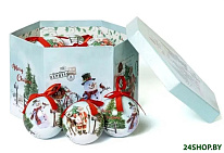 Картинка Набор ёлочных шаров папье-маше WINTER GLADE 7514G273