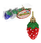 Картинка Елочная игрушка Серпантин Шишечки 4 см 4 шт (микс) 201-0391