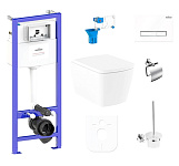 Картинка Унитаз Lavinia Boho Relfix Aveo Rimless 9 в 1 97010093 (белое стекло)