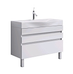 Картинка Тумба с умывальником AQWELLA Бергамо Ber.01.10/n/W (белый)