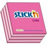 Картинка Блок самоклеящийся бумажный Stickn Hopax 21166 (розовый)