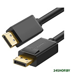 Картинка Кабель UGREEN DP102 10244 DisplayPort 1.2 - DisplayPort 1.2 (1 м, черный)