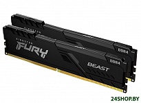 Картинка Оперативная память Kingston FURY Beast 2x32GB DDR4 PC4-25600 KF432C16BBK2/64