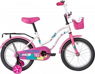 Картинка Детский велосипед Novatrack Tetris 16 2020 161TETRIS.WT20 (белый/розовый)