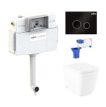 Картинка Унитаз Lavinia Boho Relfix Aveo Rimless 5 в 1 87060264 (черное стекло)