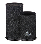 Картинка Подставка для ножей Agness Black Marble 911-686