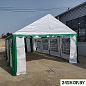 Тент-шатер Sundays Party 4x8 м (белый/зеленый)