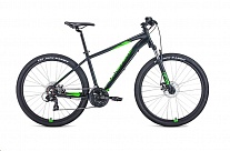 Картинка Велосипед Forward Apache 27.5 2.0 disc р.15 2021 (черный/зеленый)