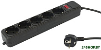 Картинка Сетевой фильтр PC Pet AP01006-3-BK 3 м (5 розеток) черный