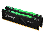 Картинка Оперативная память Kingston FURY Beast RGB 2x16GB DDR4 PC4-21300 KF426C16BBAK2/32