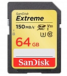Картинка Карта памяти SanDisk Extreme SDXC SDSDXV6-064G-GNCIN 64GB