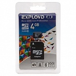 Картинка Флеш-память EXPLOYD MicroSDHC Class 4 8GB + адаптер SD