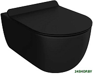 Картинка Унитаз Bocchi V-Tondo Rimless (черный матовый) 1417-004-0129