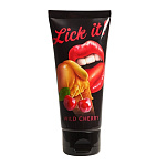 Картинка LICK IT Вишня 50 мл Съедобная смазка + массаж 3 в 1