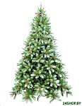 Картинка Ель Beatrees Ice Tiffany заснеженная с шишками и ягодами 0,45 м (1020745)