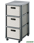 Картинка Комод пластиковый Rotho Tower Country 1165490002 (капучино/антрацит)