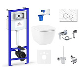 Картинка Унитаз Lavinia Boho Relfix One 10 в 1 75110517 (statuary иск. камень)