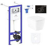 Картинка Унитаз Lavinia Boho Relfix Aveo Rimless 7 в 1 87050216 (черное стекло)