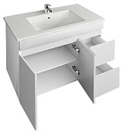 Картинка Тумба Toppus Velour 80 с умывальником Next (белый глянец)