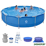 Картинка Каркасный бассейн Avenli 17801 (фильтр-насос, лестница, подстилка, укрывной тент)