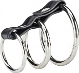 Хомут на пенис из трех металлических колец