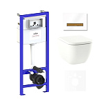 Картинка Унитаз Lavinia Boho Relfix One 6 в 1 75110043 (белый/светлое дерево стекло)