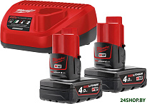 M12 M12NRG-402 4933459211 (2 x 12В/4 Ач + 12В)