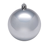 Картинка Шар елочный Greenterra 25 см (серебро глянец)