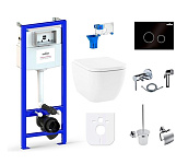 Картинка Унитаз Lavinia Boho Relfix One 10 в 1 98010024 (черное стекло)