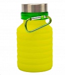 Картинка Бутылка для воды Bradex силиконовая складная с крышкой и карабином TK 0271