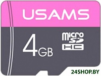 Картинка Карта памяти Usams US-ZB100 TF High Speed Card 4GB (розовый) (ZB100TF01)