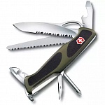 Картинка Нож перочинный Victorinox RangerGrip 178 0.9663.MWC4 (чёрно-зеленый)