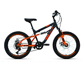 Картинка Велосипед Altair MTB FS 20 D (2022, темно-серый/оранжевый) (RBK22AL20049)