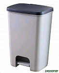 Картинка Урна для мусора Curver Essentials 225359 (40л, с педалью, серый/графит)