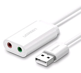 Картинка Переходник UGREEN US205 0.15м (белый) 30143