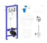 Картинка Унитаз Lavinia Boho Relfix Biore Compacto Rimless 9 в 1 97010049 (белый пластик)