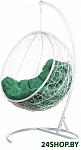 Картинка Кресло подвесное BiGarden Kokos White (зеленая подушка)