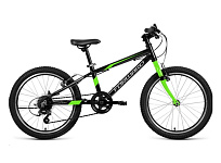 Картинка Велосипед FORWARD RISE 20 2.0 10.5 2022 (черный, ярко-зеленый)