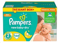 Картинка Подгузники Pampers New Baby-Dry 2 Mini (144 шт)