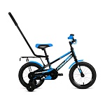 Картинка Детский велосипед Forward Meteor 14 2021 (черный/голубой)