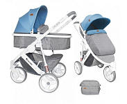 Картинка Универсальная коляска Lorelli Calibra 3 (2 в 1, серый/синий)