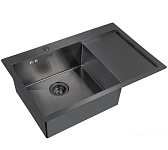 Картинка Кухонная мойка ZorG PVD-7851-L (графит)