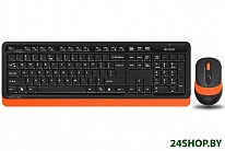 Картинка Клавиатура + мышь A4Tech Fstyler FG1010 черный/оранжевый