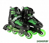 Картинка Роликовые коньки CosmoRide Skater (р-р 31-34, черный/зеленый)