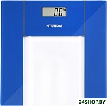 Картинка Весы напольные Hyundai H-BS03984 (прозрачный/синий)