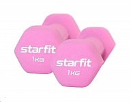 Картинка Гантели Starfit DB-201 2х1 кг (розовый пастель)